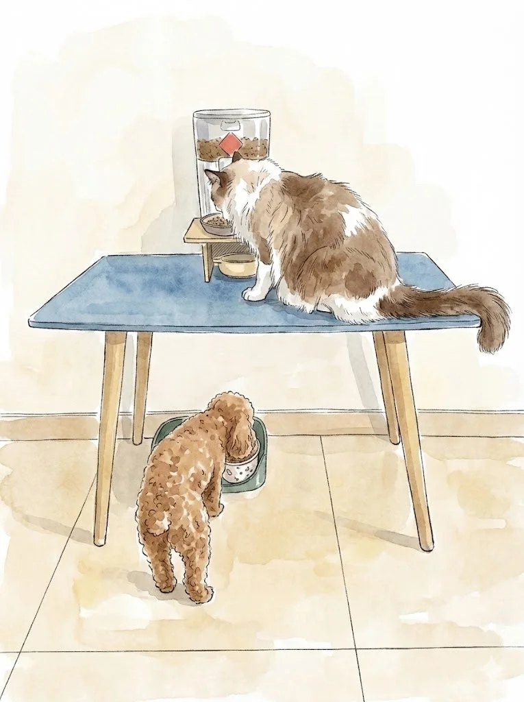 how stop your dog eating cat food 0003