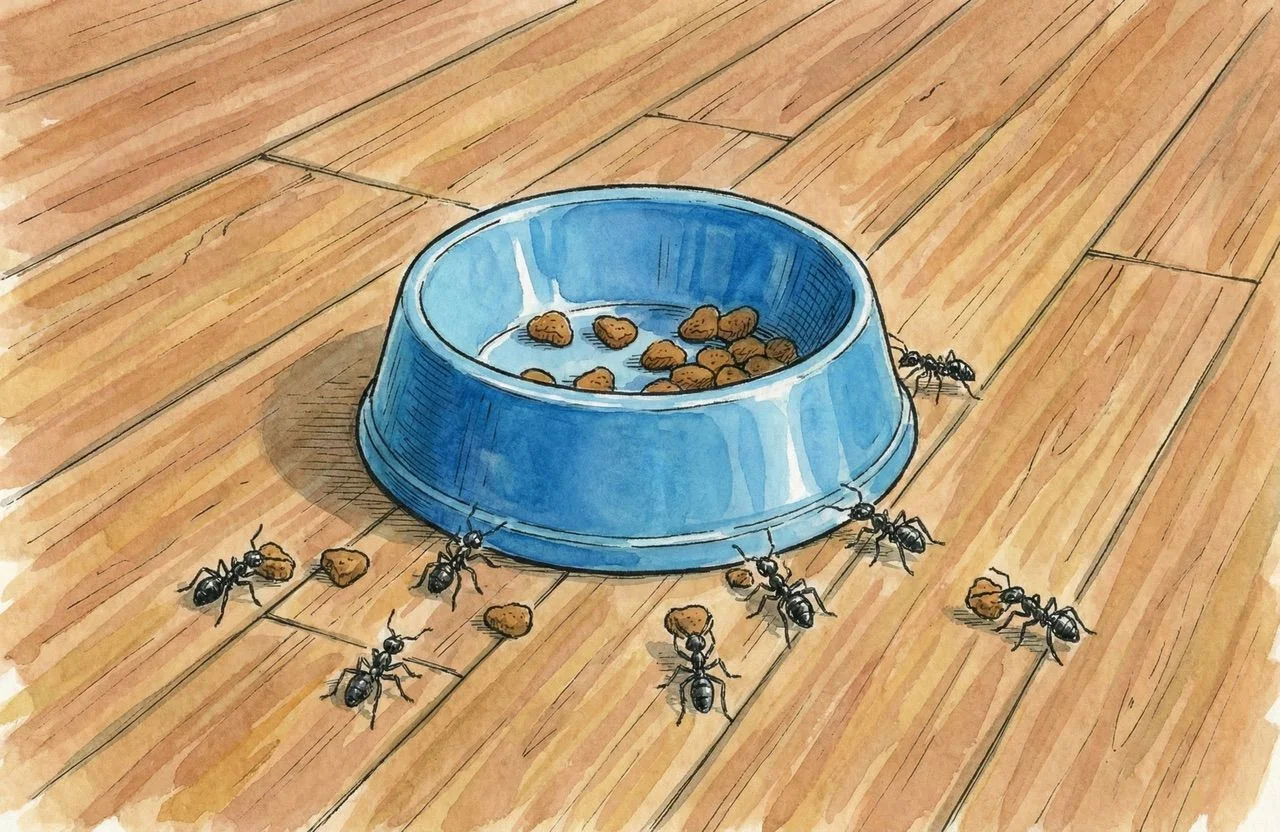 How to Stop Ants and Cockroaches from Stealing Your Cat’s Food